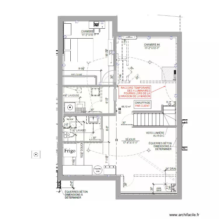 Plan sous sol 1. Plan de 2  et 79 m²