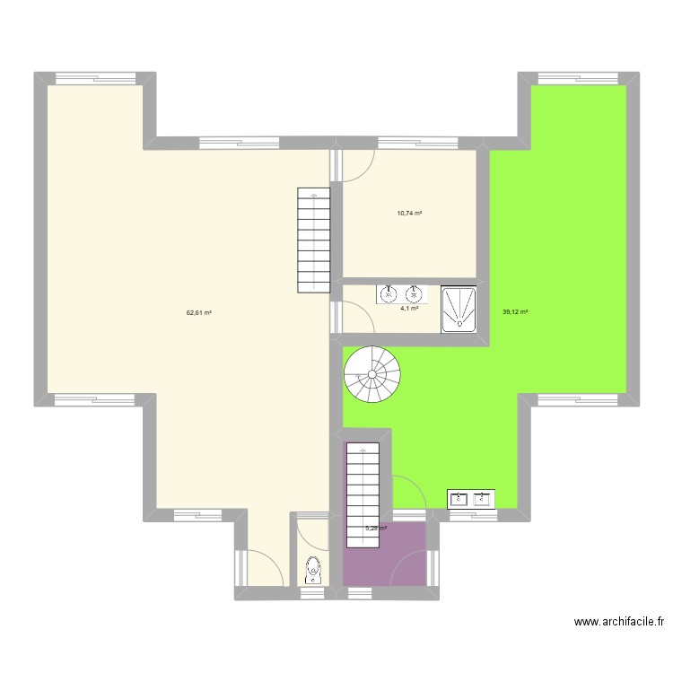 maison denis version deux. Plan de 11 pièces et 200 m2