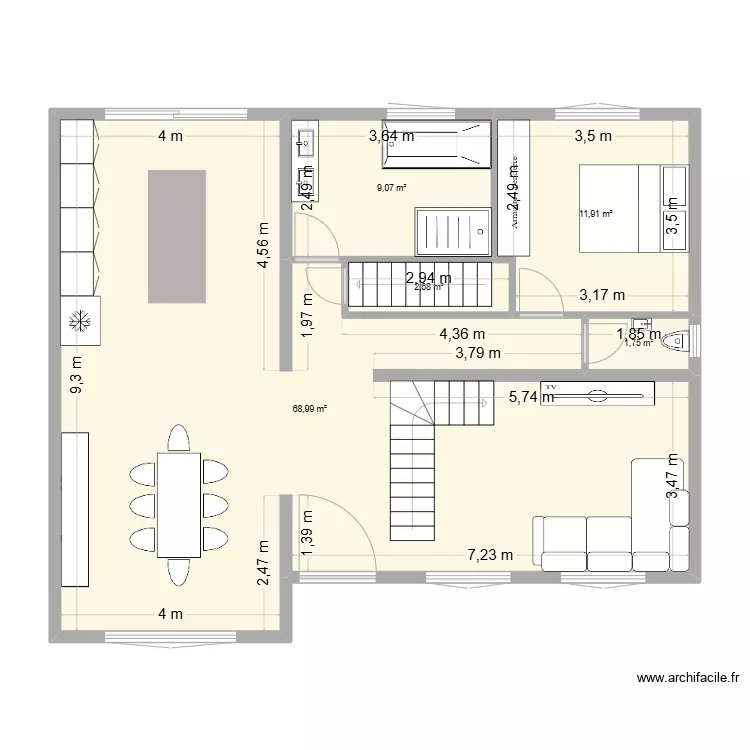 Maison Guerting. Plan de 