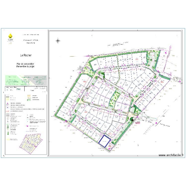 pa mod bonnin 5 lots. Plan de 0 pièce et 0 m2