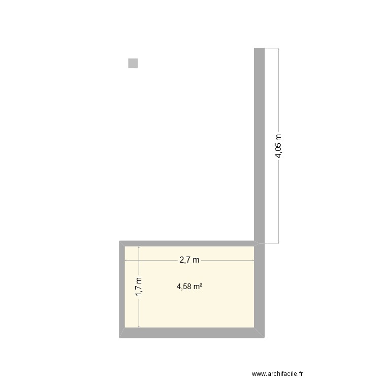 Pool house Ludo. Plan de 1 pièce et 5 m2
