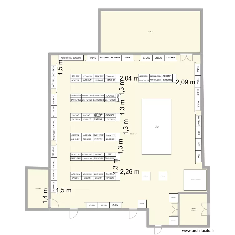 La fl&eacute;che. Plan de 