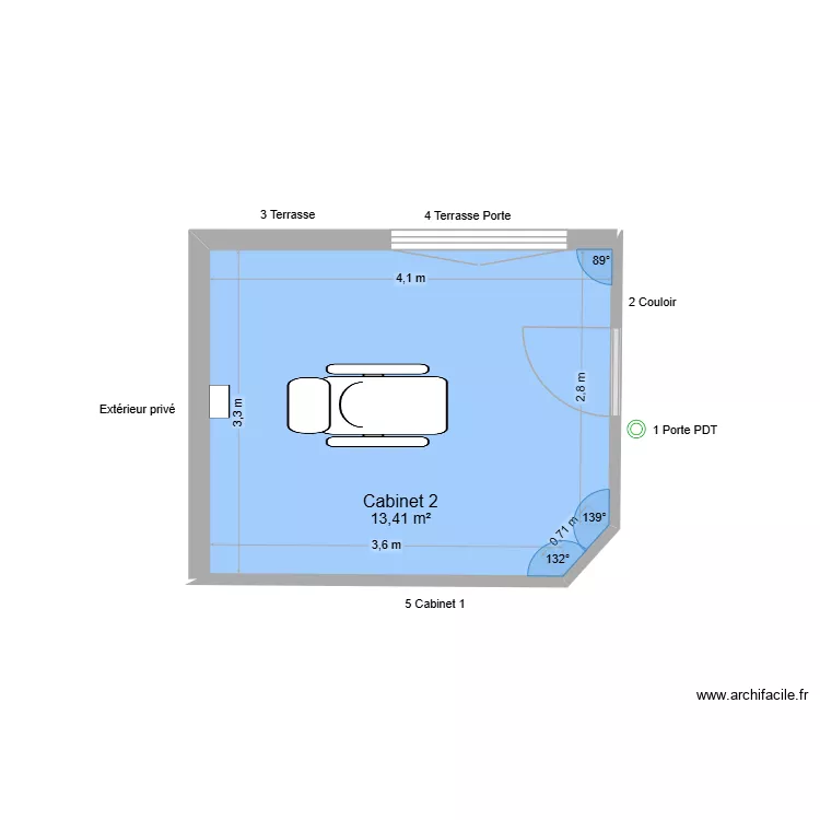 31067 Cabinet 2. Plan de 1 et 13 m² 31067 Cabinet 2. Plan de 1 et 13 m²