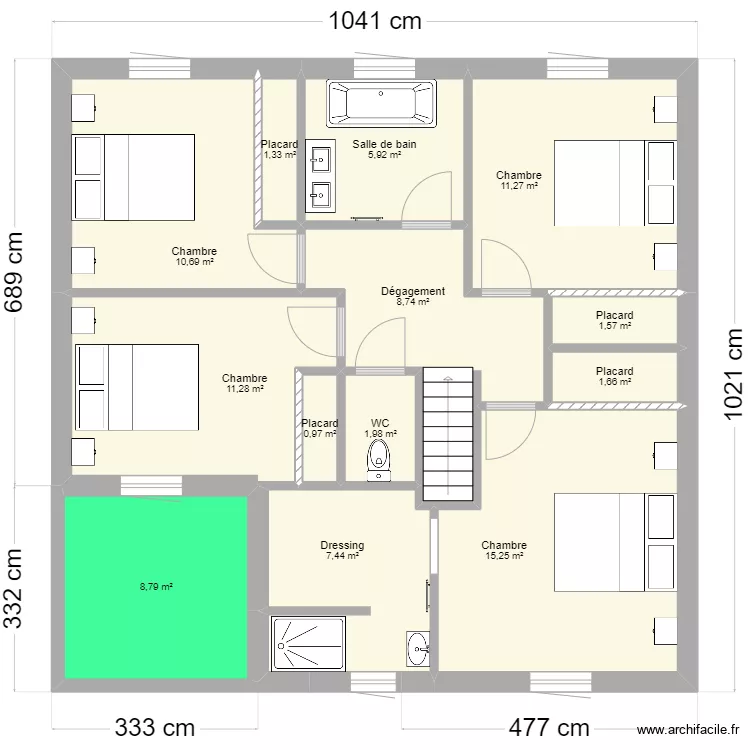 terrain stro ESSAI 1er etage sans jardin. Plan de terrain stro ESSAI 1er etage sans jardin. Plan de