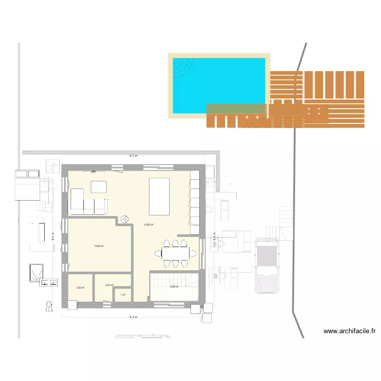 19-11 invers&eacute; en long. Plan de 