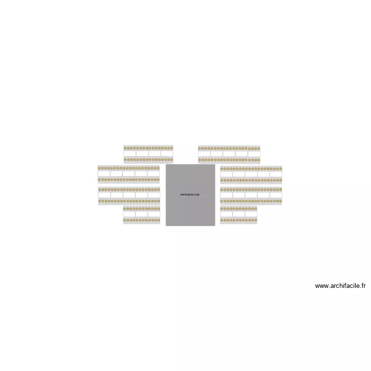 Orangerie 390m&sup2; avec 280 personnes. Plan de 