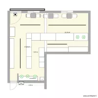 Patisserie. Ameublement Position &eacute;clairage.