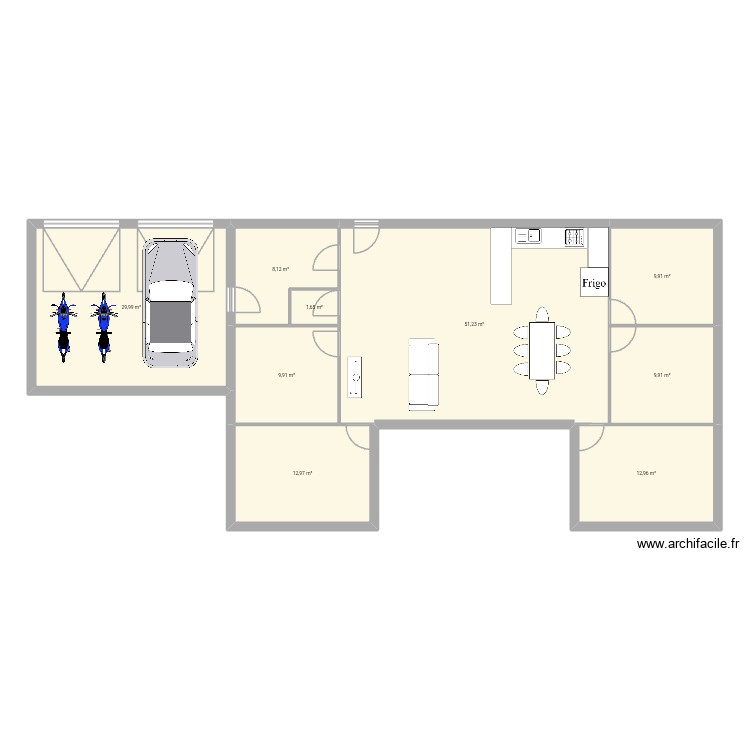 Maison dordogne. Plan de 9 pièces et 147 m2