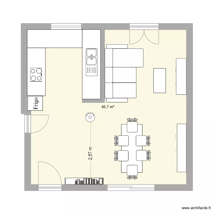 St Victour. Plan de 1  et 41 m²