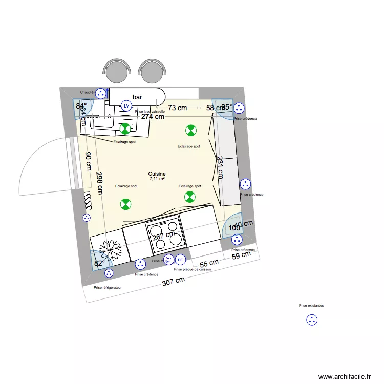 CUISINE MAISON DU BAS RDC. Plan de 