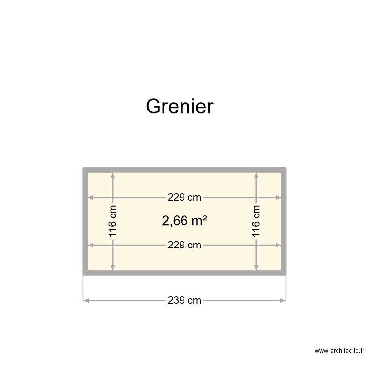 Grenier. Plan de 0 pièce et 0 m2
