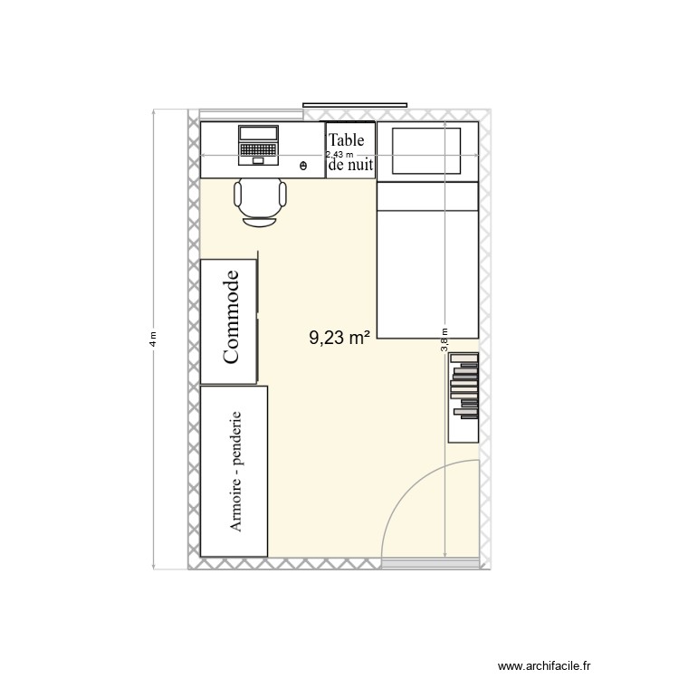 Chambre Camil. Plan de 0 pièce et 0 m2