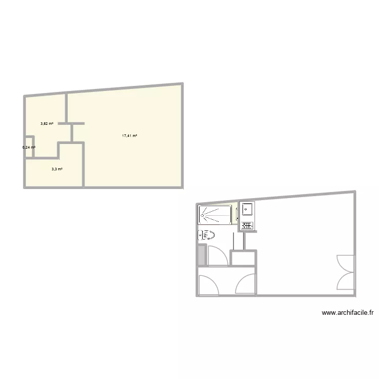 ROUILLOU 2. Plan de 10 et 49 m² ROUILLOU 2. Plan de 10 et 49 m²