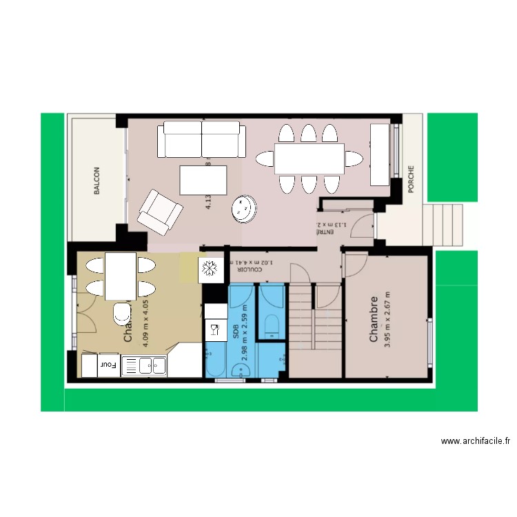 Plan HB en Import RDC Cuisine dans Chambre. Plan de 0 pièce et 0 m2