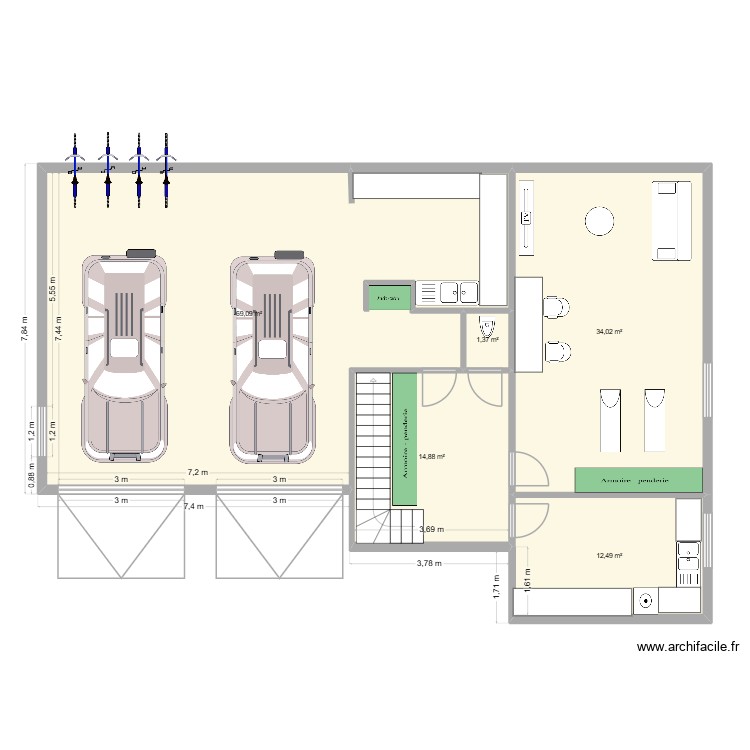MAISON COURNON SOUS SOL v5. Plan de 0 pièce et 0 m2 MAISON COURNON SOUS SOL v5. Plan de 0 pièce et 0 m2