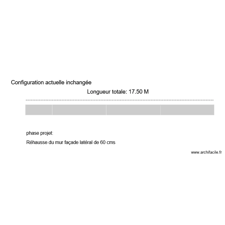 Mur fa&ccedil;ade lat&eacute;ral 37 Rigault de Genouilly 006. Plan de 