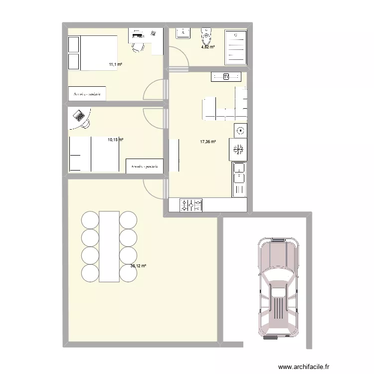 t3 transf. Plan de 5 et 79 m² t3 transf. Plan de 5 et 79 m²
