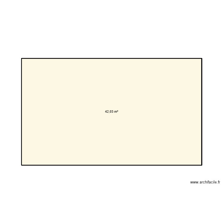 1325. Plan de 1 pièce et 42 m2