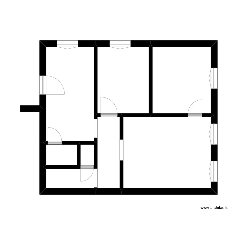 MOUDJARI. Plan de 8 pièces et 51 m2