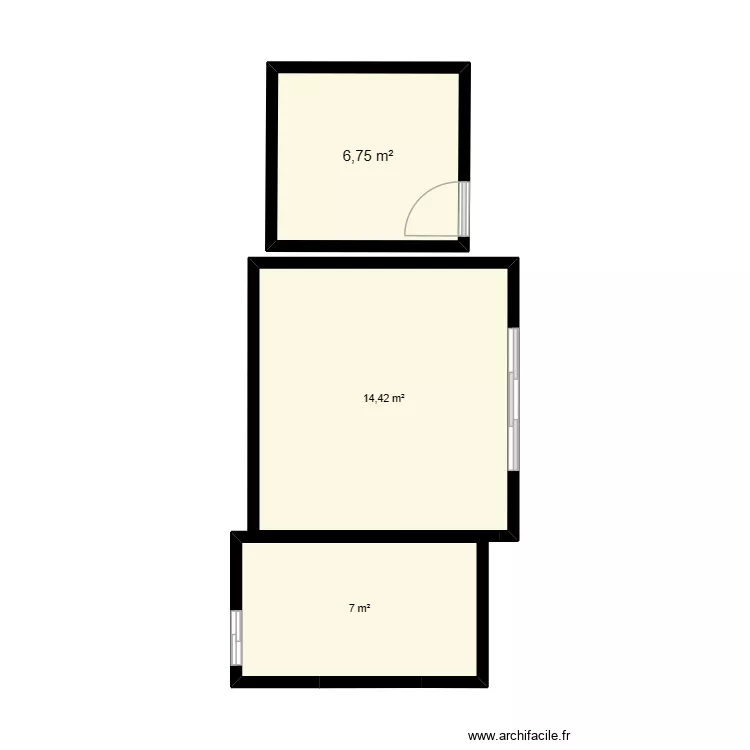 Villa 2 - Lantai 1 - BAGUS BASIC V1. Plan de 3  et 28 m²