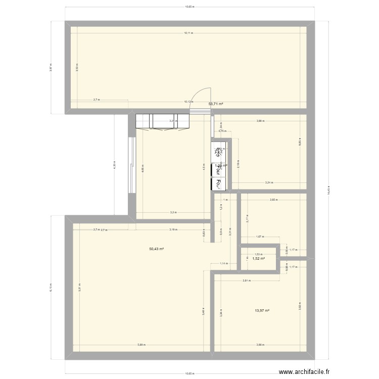 plan permis puisserguier. Plan de 5 pièces et 121 m2