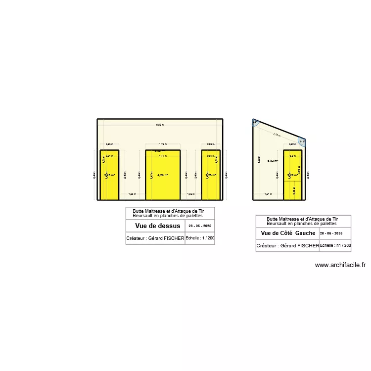 fa&ccedil;ade butte beursault. Plan de 