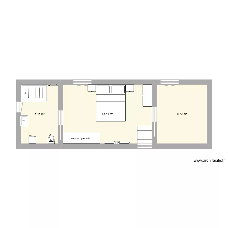 Plan 2. Plan de 3  et 31 m²
