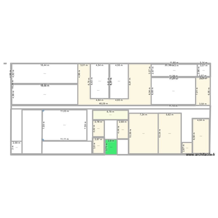 ArchiFacile PRO echelle 200. Plan de 19 pièces et 899 m2