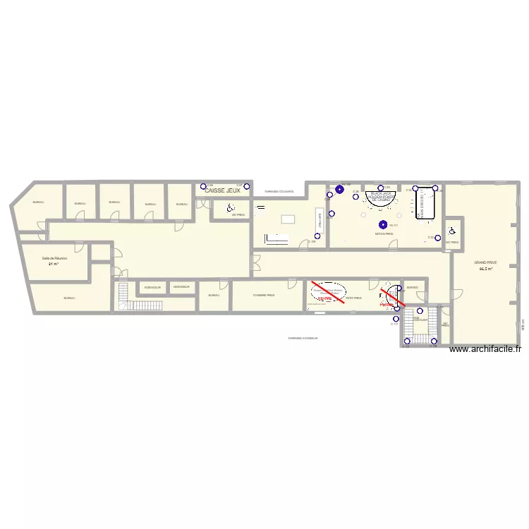 Plan Salon Priv&eacute; au 26 Septembre 2024. Plan de 