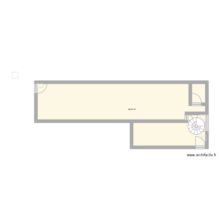 Ahmet123. Plan de 1 pièce et 55 m2