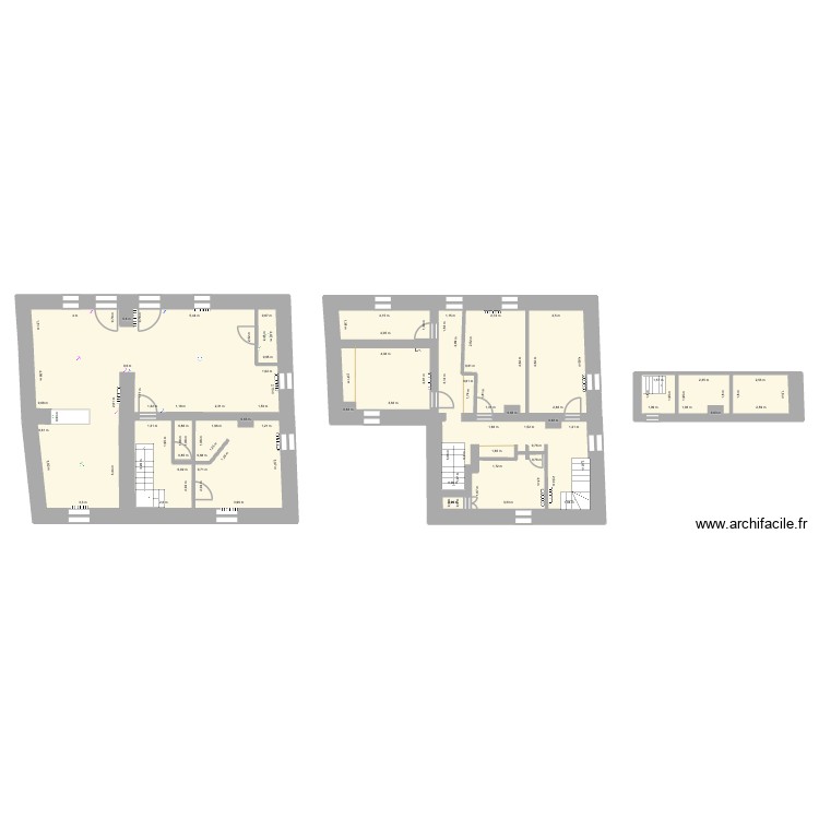 GRANIERS RDC. Plan de 14 pièces et 171 m2