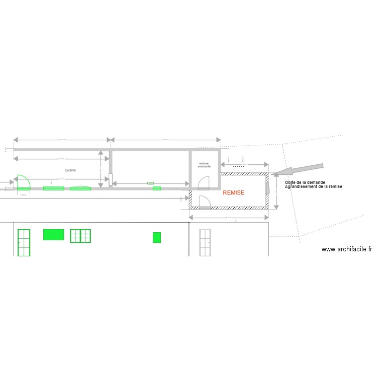 mamy. Plan de 3 pièces et 30 m2