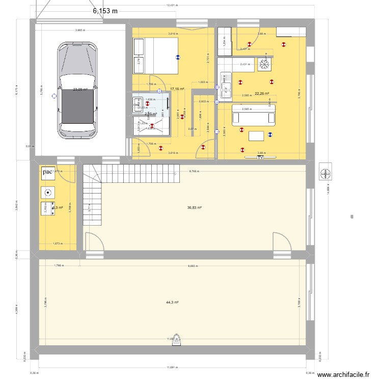 rch 23 ter perso travaux etape 1. Plan de 0 pièce et 0 m2 rch 23 ter perso travaux etape 1. Plan de 0 pièce et 0 m2