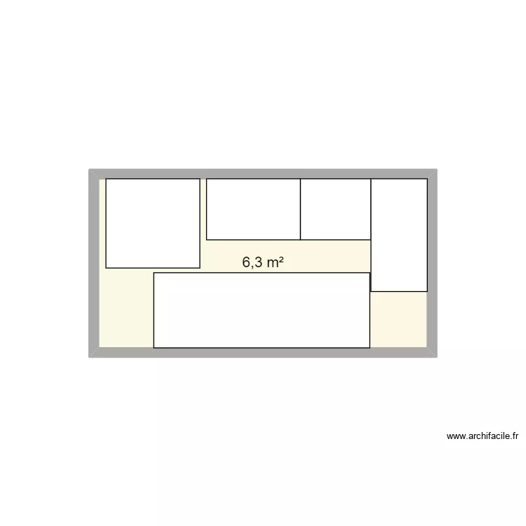 cuisine ext&eacute;rieur. Plan de 