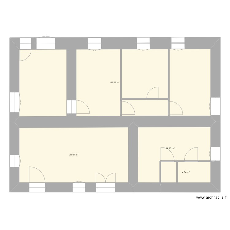 Maison Lalande 2. Plan de 4 pièces et 110 m2