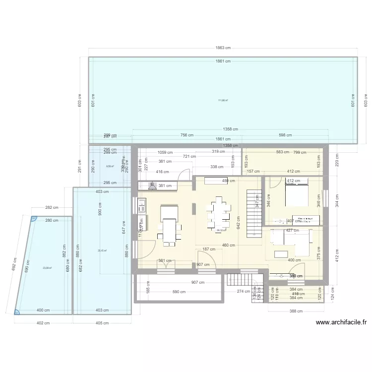 10 NB  PLAN TERRASSE. Plan de 