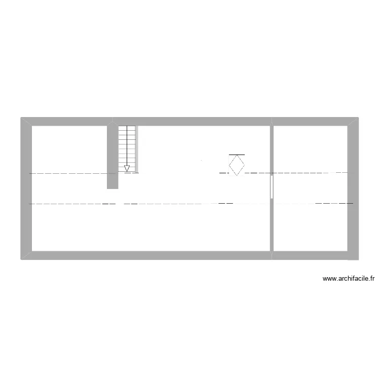 COMBLES DEB 2. Plan de 1  et 43 m²