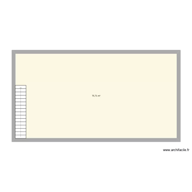 Les chiens étage (haut). Plan de 1 pièce et 76 m² Les chiens étage (haut). Plan de 1 pièce et 76 m²