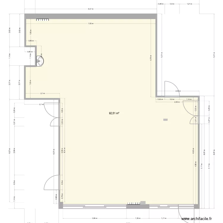 labo EA (2) lenny. Plan de 1 Pièce et 93 m²