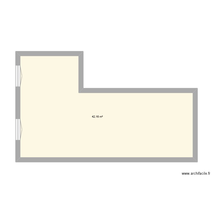 Lilimimi. Plan de 1 pièce et 42 m2