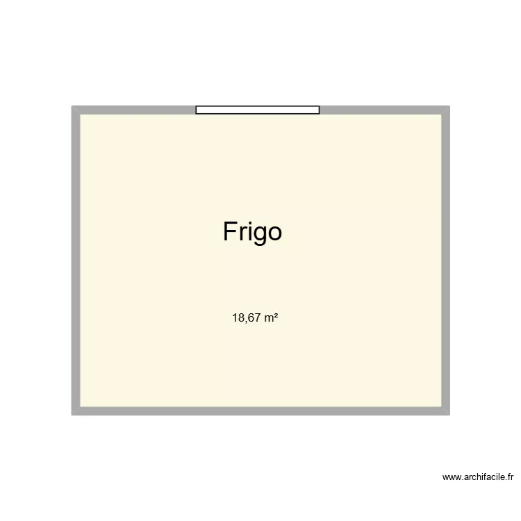 Frigo CHU Helora Mons Kennedy. Plan de 1 pièce et 19 m²