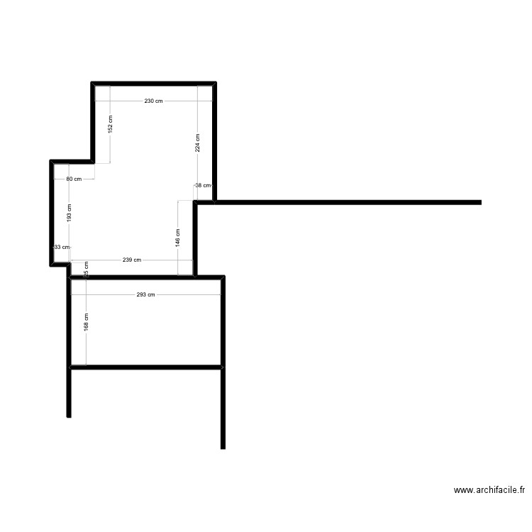 nd3. Plan de 2 pièces et 15 m2