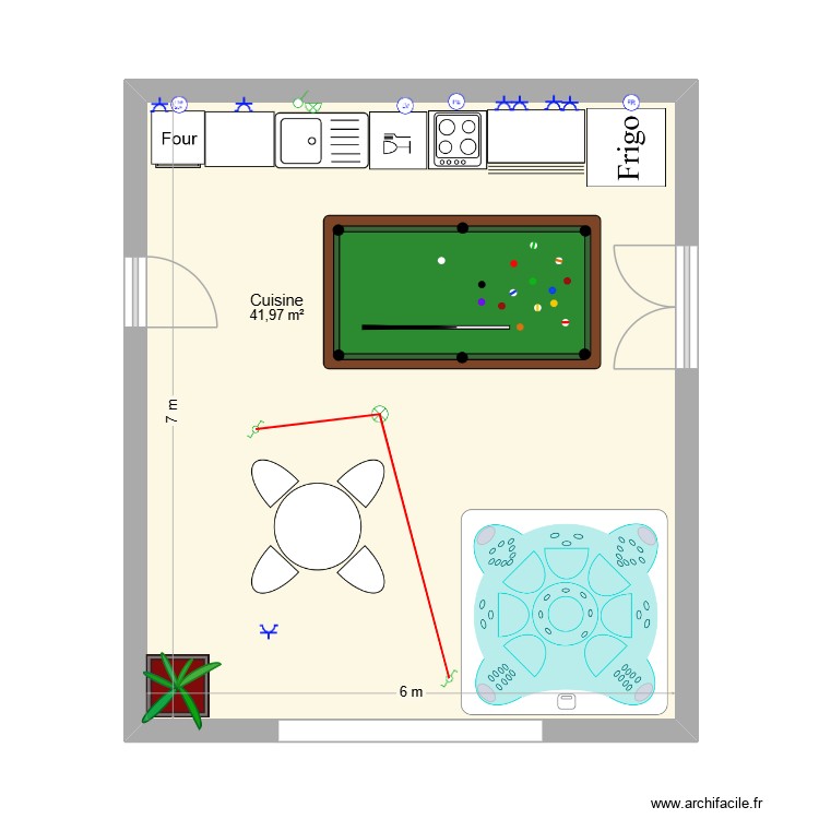 cuisine. Plan de 0 pièce et 0 m2