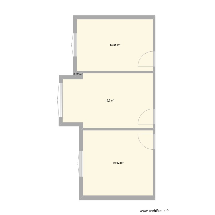 T4 toulon. Plan de 4 pièces et 45 m2