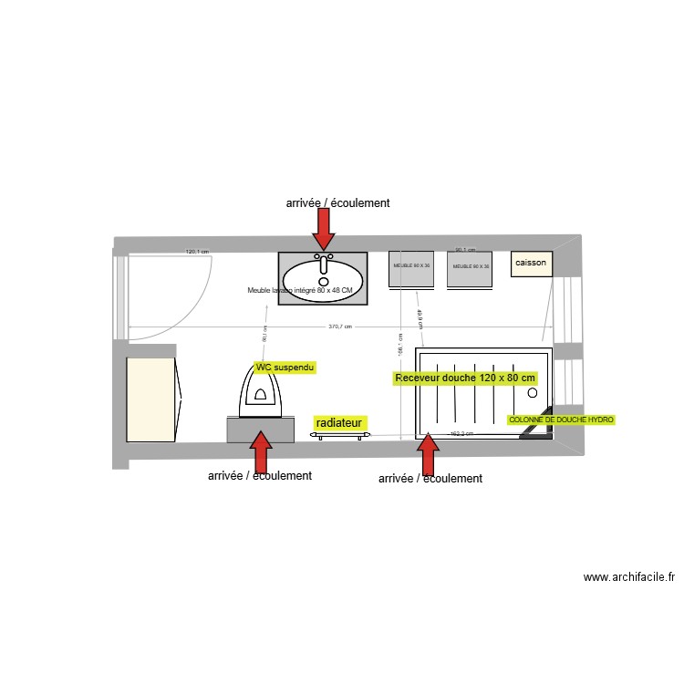 salle de bain ALTKIRCH  VARIANTE 22TRIS. Plan de 0 pièce et 0 m2