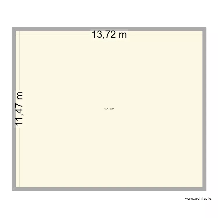 arca. Plan de 1  et 157 m²