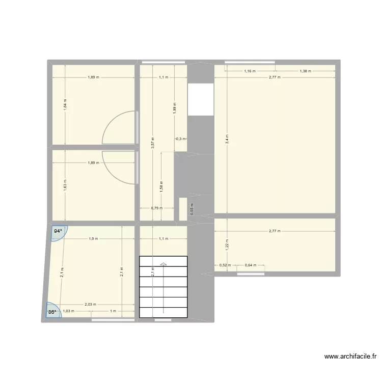 bey 1er. Plan de 9  et 30 m²