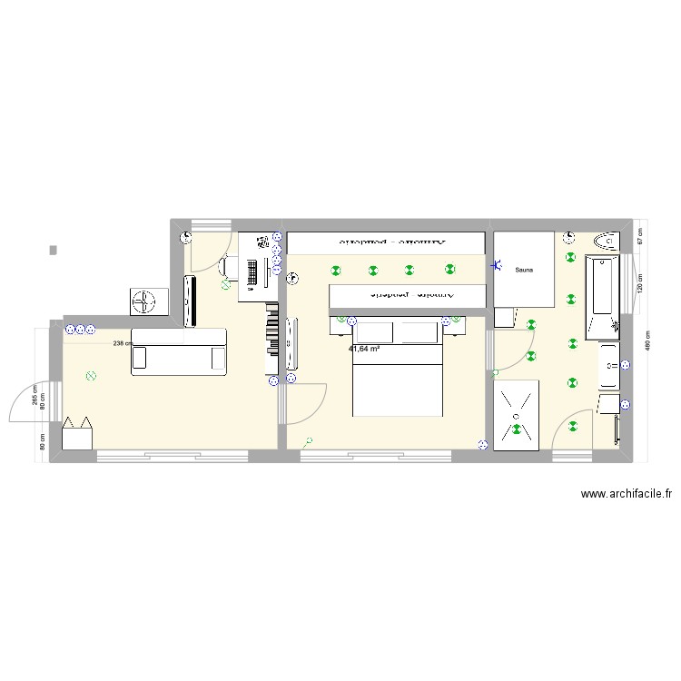 extension Landrais. Plan de 0 pièce et 0 m2