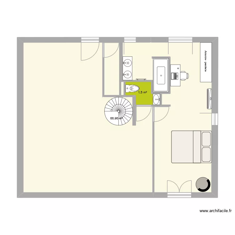 Vaumoise. Plan de 2 et 68 m² Vaumoise. Plan de 2 et 68 m²