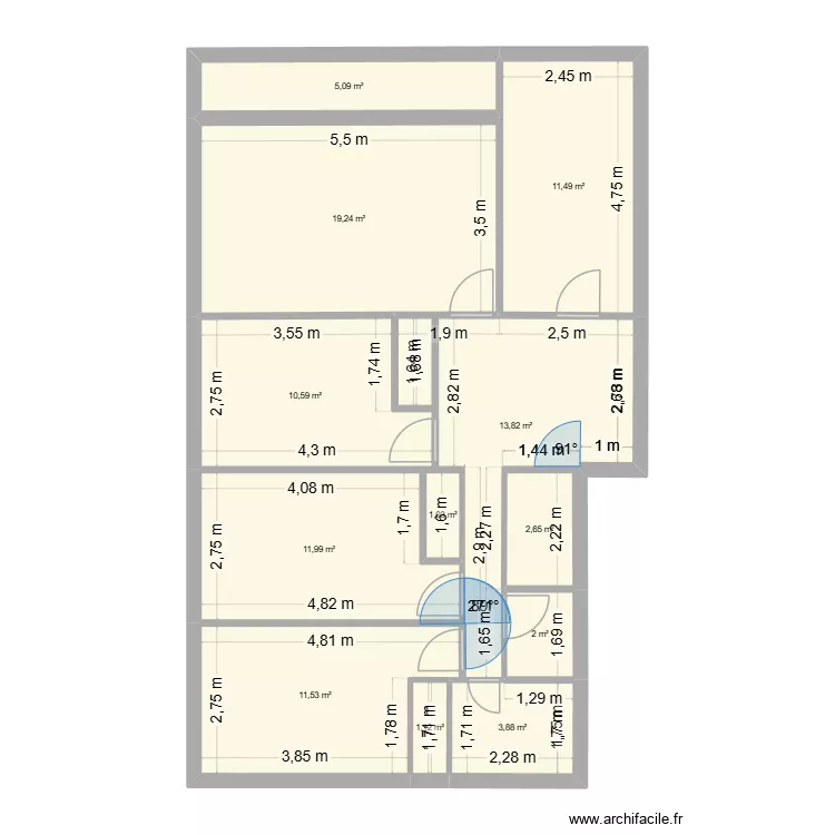 la plus belle cuisine du monde. Plan de 12  et 94 m²